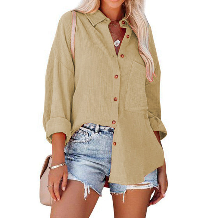 WOLLY™ - Casual Button Down Long Sleeve Blouse – Claire's Closet
