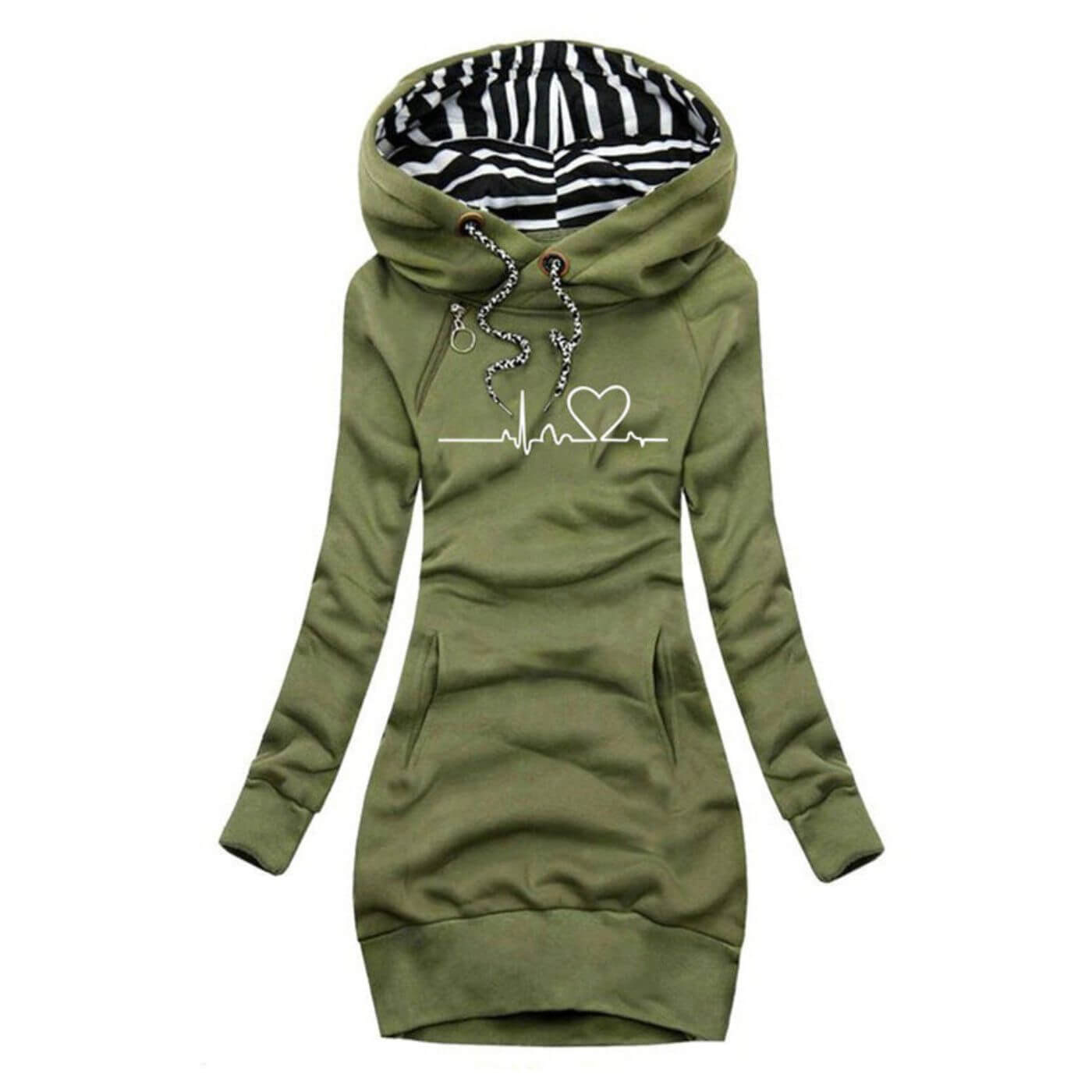 PATRICIA™ – Hooded Sweater Dress – Claire's Closet PATRICIA™ – Hooded Sweater Dress – Claire's Closet