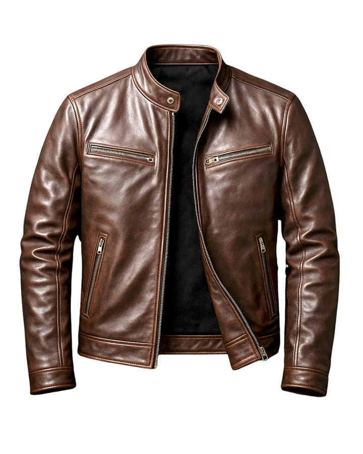 vintage leather jacket ライトブラウン Vintage Leather Jacket – Claire's Closet